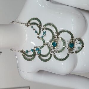 Ornate Turquoise Statement Piece Necklace
